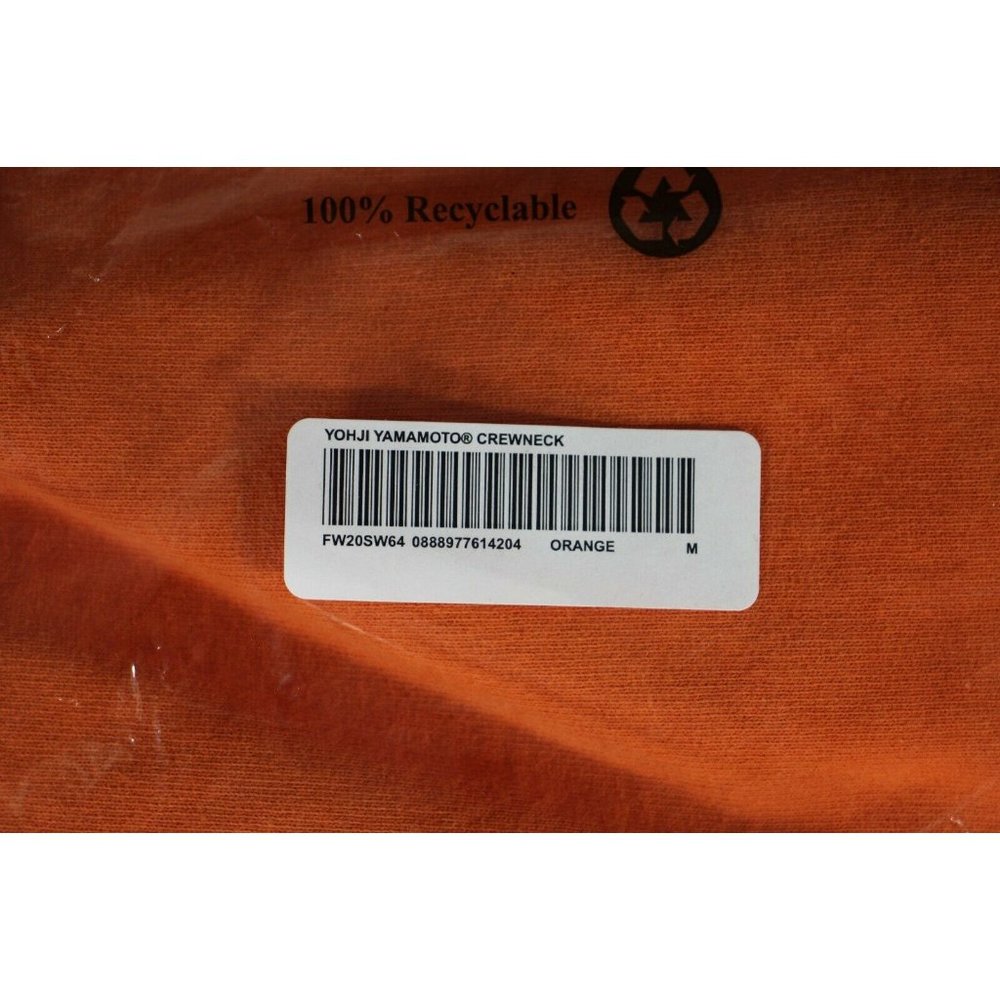 Supreme x Yohji Yamamoto Orange Crewneck NEW K213 - Picture 2 of 2